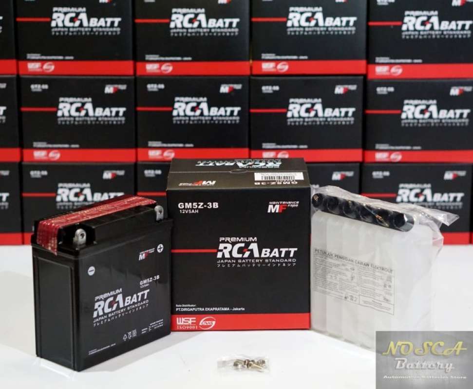 Jual Aki Vespa Exclusive - RCA Batt MF AGM Technology GM5Z-3B (5Ah) di