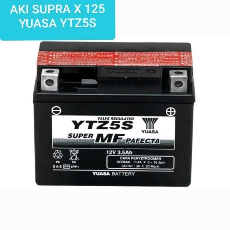 Jual AKI MOTOR HONDA REVO, BLADE, SUPRA X 125 YUASA YTZ5S MF KERING 3