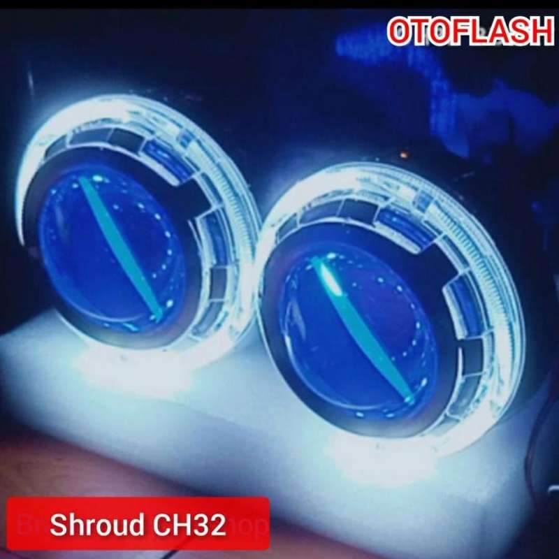 Jual Shroud Ch32 Projector 3 Inch + Crystal Halos + Angel Eyes Di