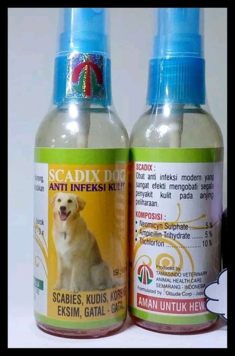 Jual Scadix Dog Spray Obat Scabies kudis Eksim Pada Anjing Scabies