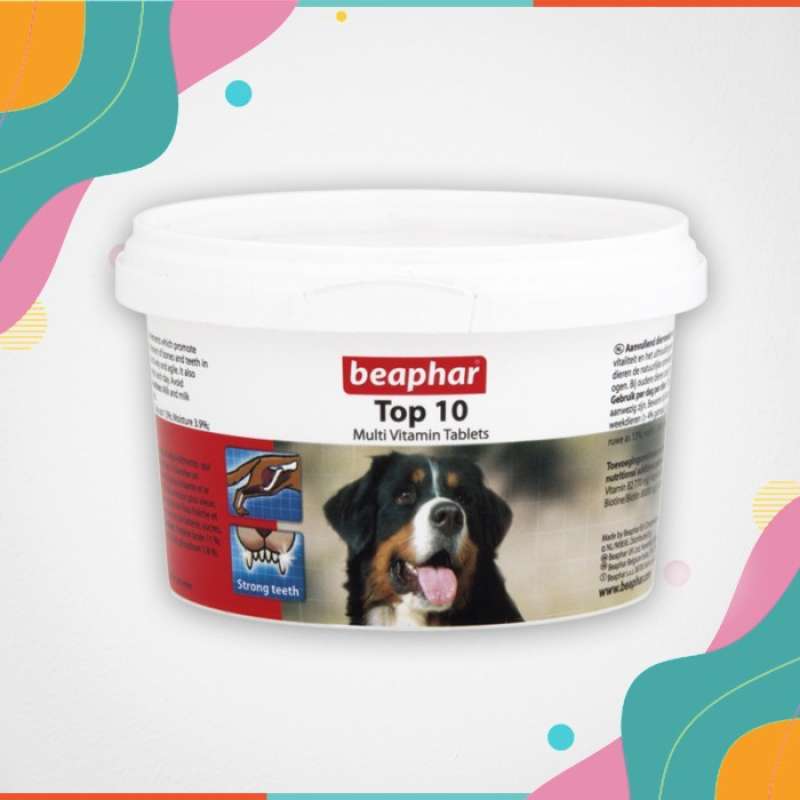 Jual BEAPHAR TOP 10 DOG/ MULTIVITAMIN ANJING/ 180 TABLET di Seller