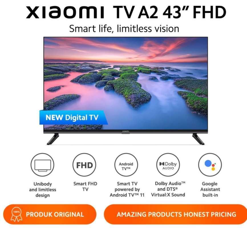 Jual Xiaomi New TV A2 43 [FHD] Smart HD Dolby Audio™ Android TV™ Google