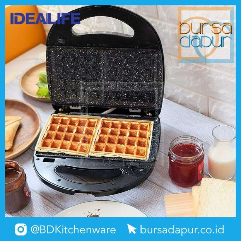 Promo Idealife 3in1 Sandwich Maker Pembuat Sandwich Grill Waffle IL