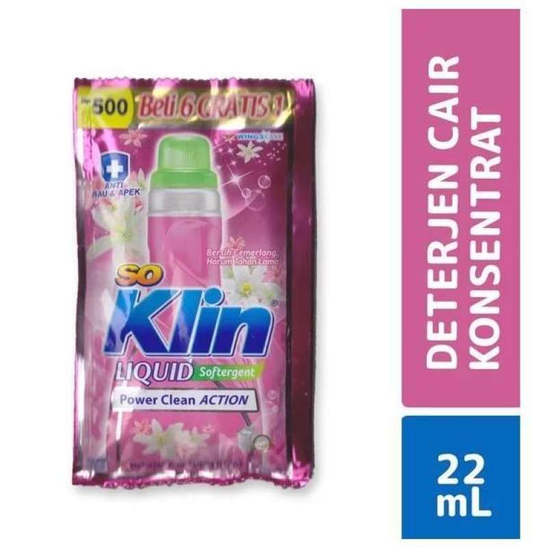 Jual So Klin Liquid 22ml Isi 6sachet/Sabun Pembersih/Laundry/Deterjen