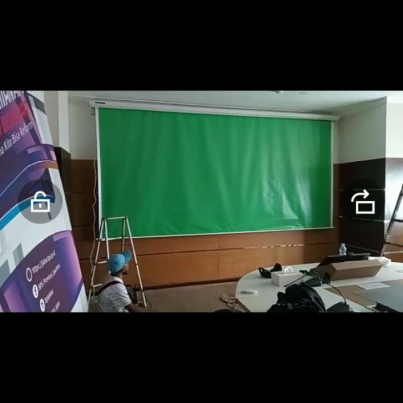 Jual layar hijau green screen 3meter x 2merer elektrik di Seller Eudora