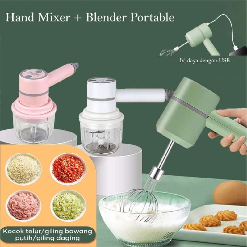 Jual Hand Mixer portable Pengocok telur tanpa kabel bisa jadi mini