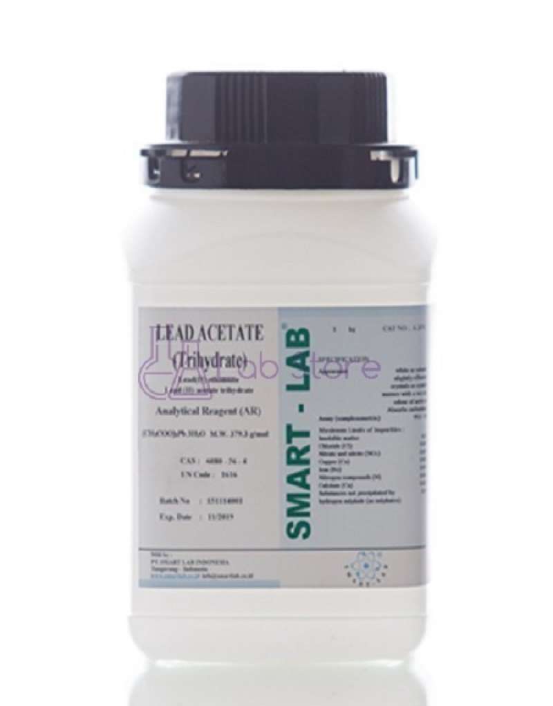 Jual Lead Acetate Trihydrate Timbal (II) Asetat (AR) 1 kg Smartlab A