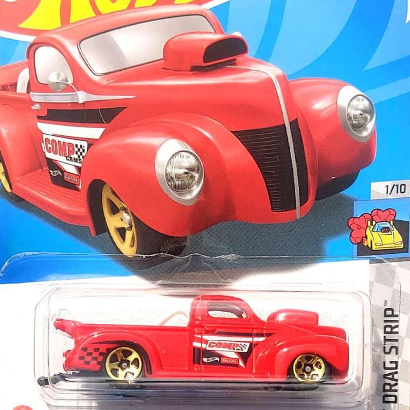 Hot Wheels '40 Ford Pickup 2009 Modified Rides 8/10 - Modellino Scala 1:64 Colore Rosso 164/190