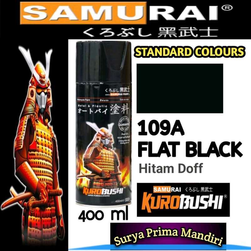 Jual 109a Flat Black Samurai Paint Black Doff 400ml Cat Semprot Pylox