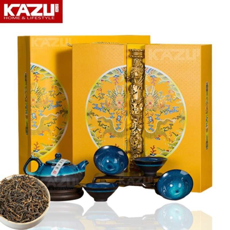 Promo KAZU TEAPOT K18 SET TEA JIN JUN MEI 36BKS LUXURY HADIAH KADO ...