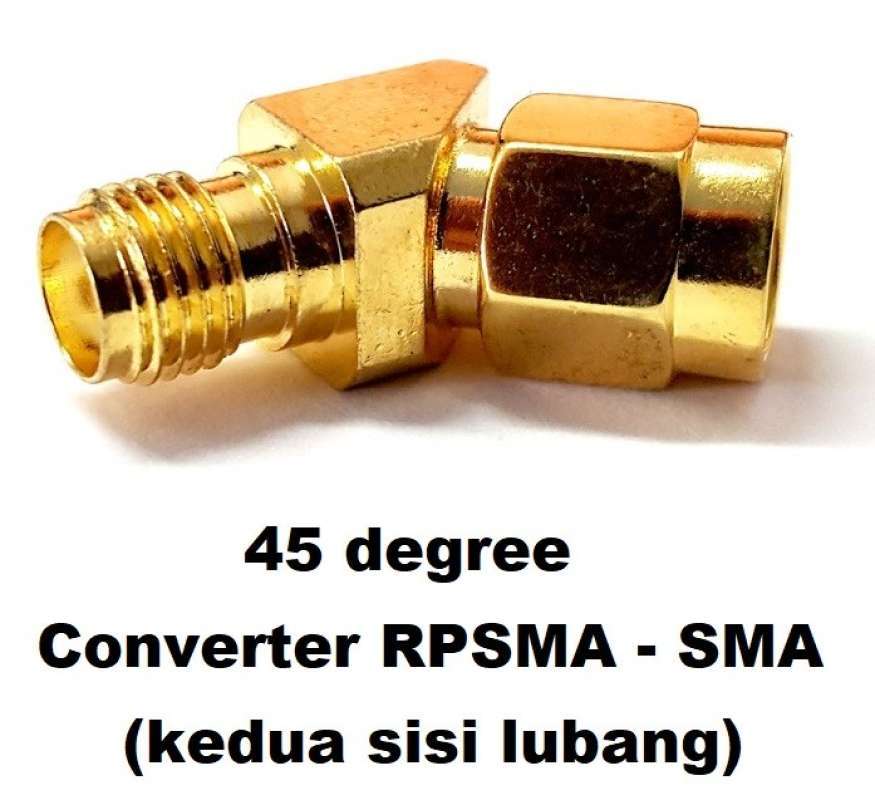 Jual Antenna Converter RpsmaSma (Lubang) 45 Degree Connector di Seller
