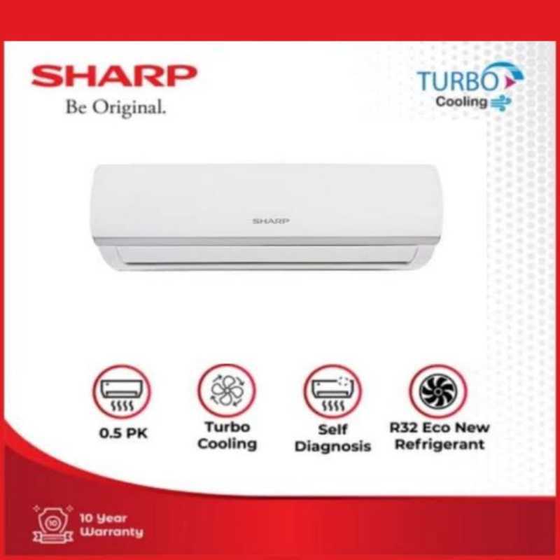 Sharp Indoor Promo AC SHARP AH-A 05ZCYN 1/2 PK R32 INDOOR+OUTDOOR UNIT ONLY GARANSI ...