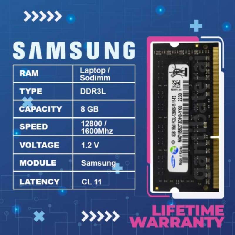 Mémoire RAM DDR3/DDR3L SODIMM Pour PC Portable - 4 Go / 8 Go / 16 Go - 1600 MHz - Neuf