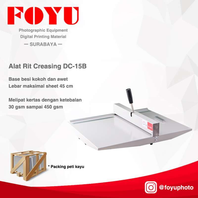 Jual Alat Pelipat Rit Creasing Kertas Sheet Album DC-15B di Seller Foyu ...