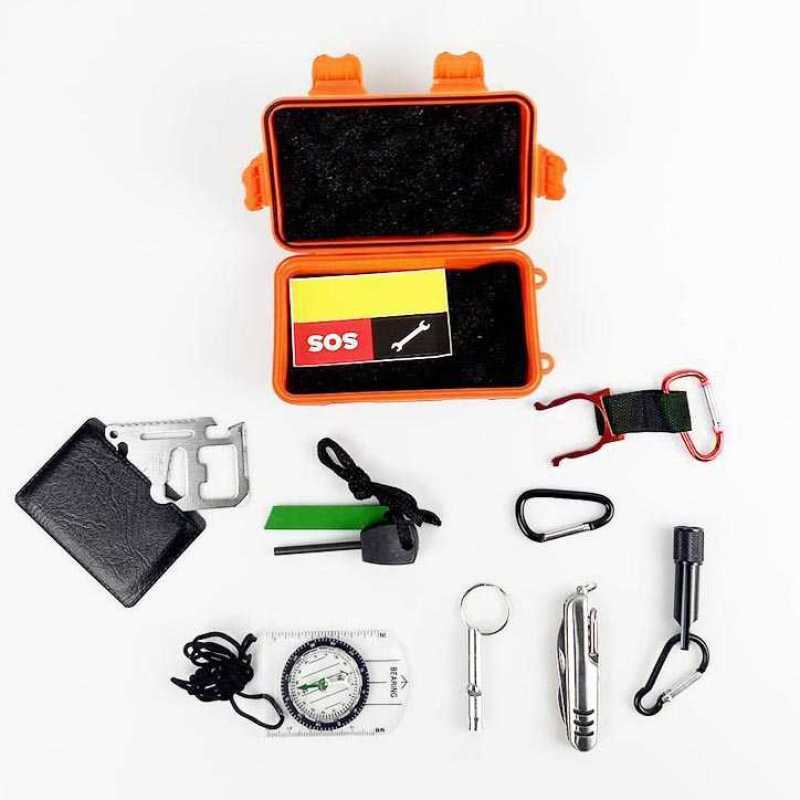 Promo GLO FervorFOX Emergency Survival Kit Multifunctional First Aid