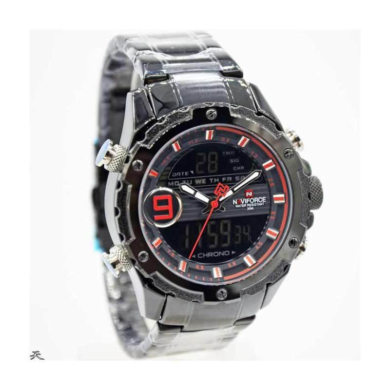 Promo Naviforce Dual Time Stainless Steel Jam Tangan Pria [NF9146M