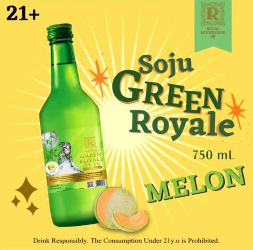 Promo Royale Brewhouse Melon Green Royale soju 350ml royal melon soju