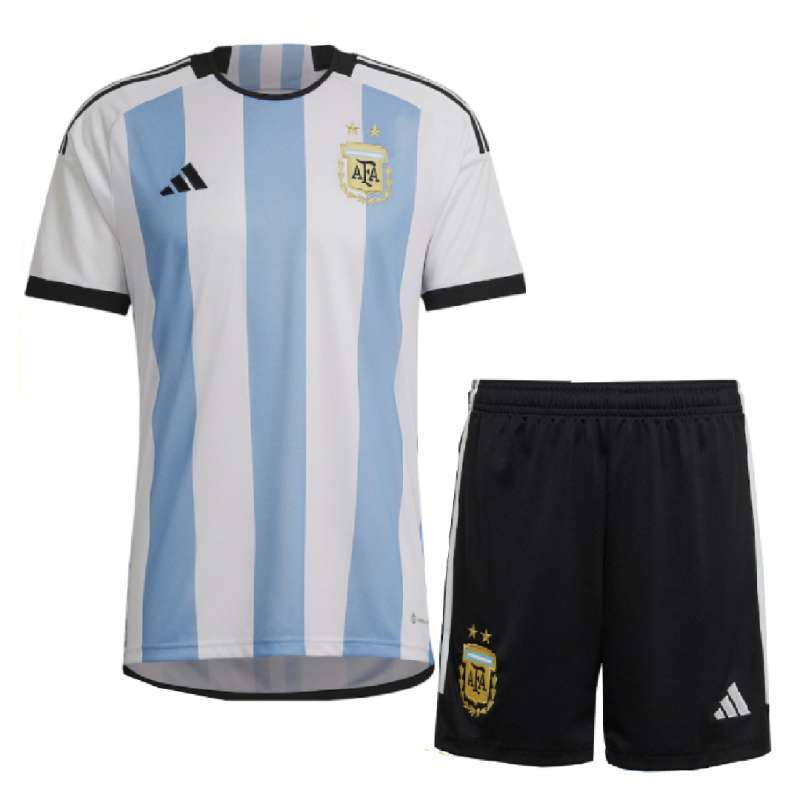 Setelan Jersey dan Celana Sepak Bola Timnas Argentina Home World