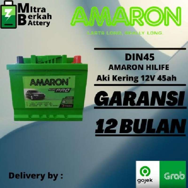 Jual AKI KERING MOBIL FORD FIESTA DIN45 AMARON HILIFE PRO di Seller