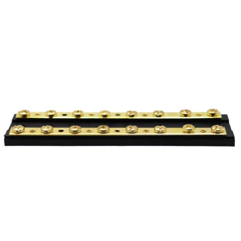 Jual OEM 8 Gang Dual Brass Bus Bar 60A DC 32V, Positive and Negative