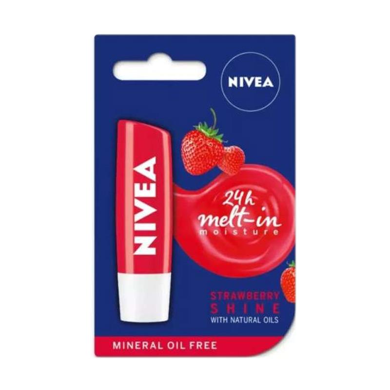 Jual Nivea 24h Melt in Moisture Strawberry Shine Lip Care [Original/ 4.