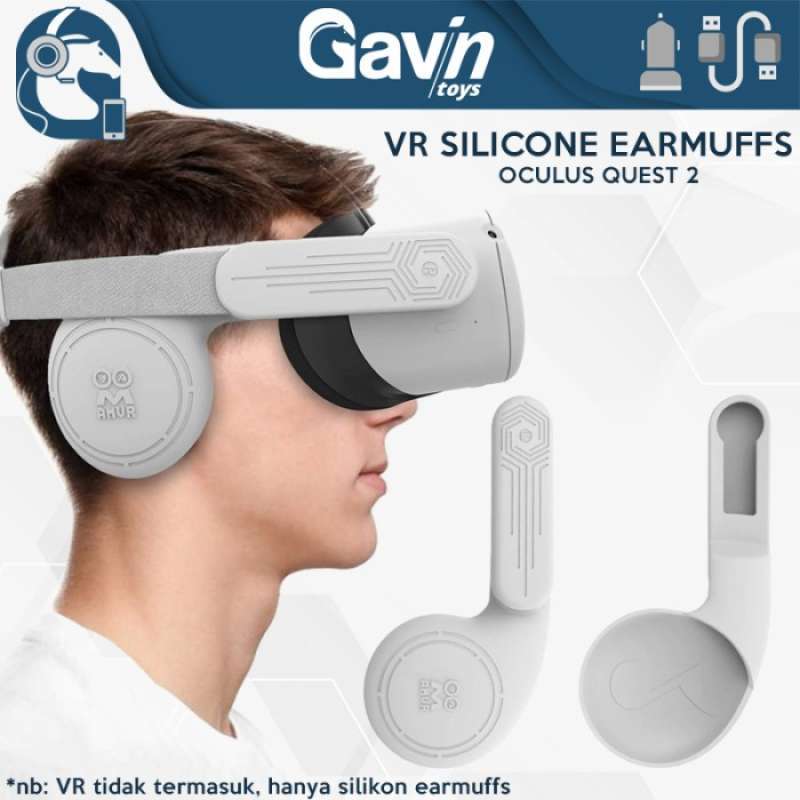 TNE Earbuds For Oculus Quest 2 VR - 3.5mm, Includes Lens Cover & Thumb Stick Covers