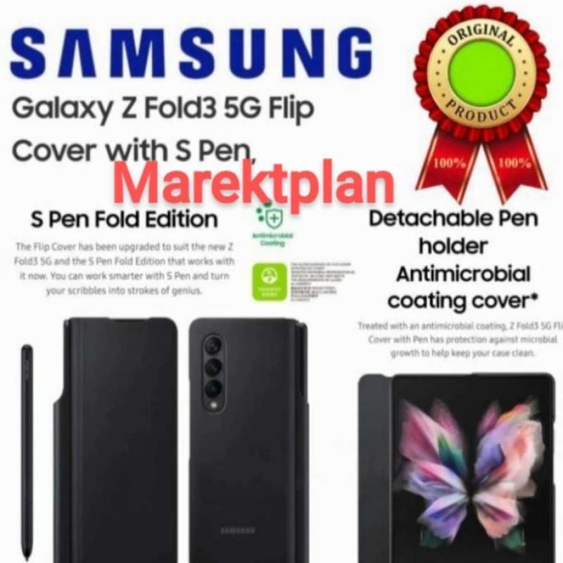 Jual Samsung Z FOLD 3 FLIP COVER WITH SPEN ORIGINAL di Seller Silvanna