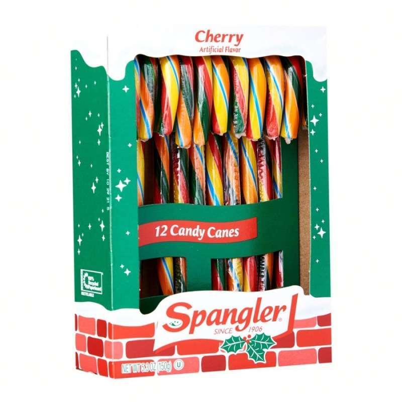 Jual Spangler Cherry Red And White 12s Candy Canes Christmas Special di