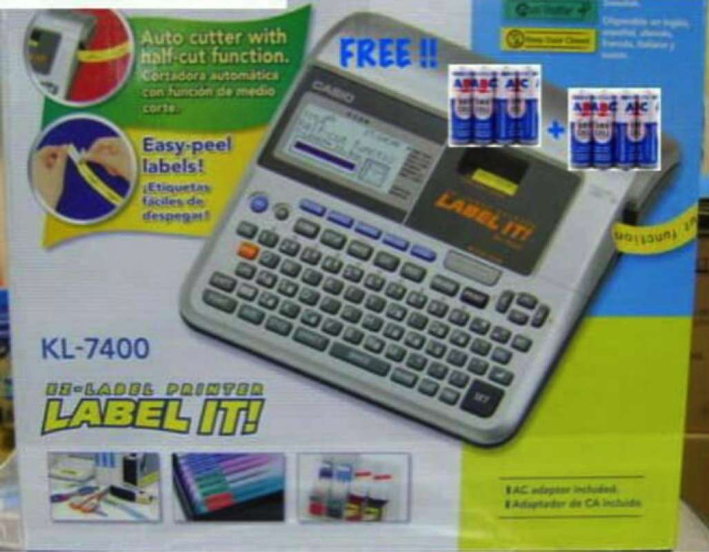 Jual Alat / Mesin Label Harga Casio KL7400 EZLabel Printer Huruf