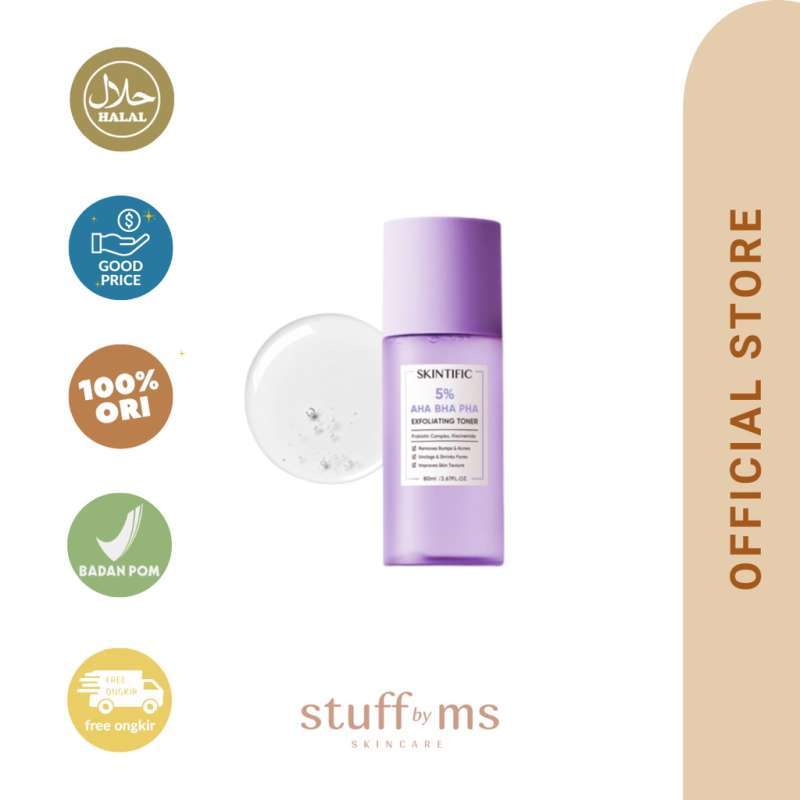 Jual SKINTIFIC 5 AHA BHA PHA Exfoliating Toner Gentle Exfoliator