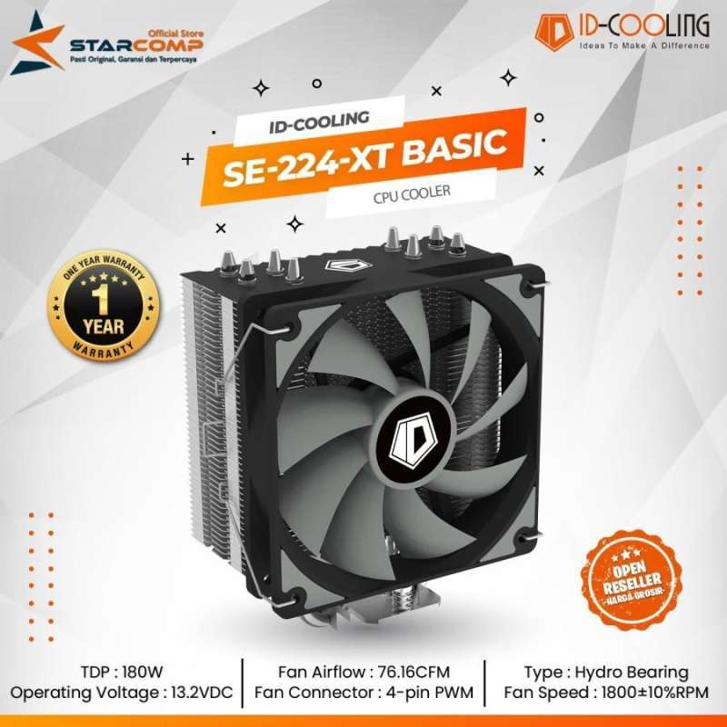 Jual ID-COOLING SE-224-XT BASIC CPU Cooler IDCOOLING Intel AMD di ...