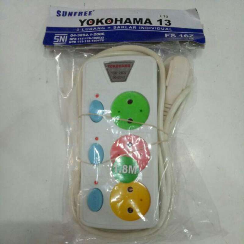 Jual Stop Kontak Kabel 1.8 M + 3.4 dan 5Lubang Colokan + Saklar Switch ...