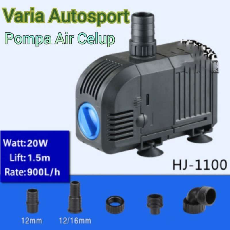 Pompa Per Acquario SunSun HJ-1142 ECO 1000 L/h 22W, Con Filtro E Ossigenatore