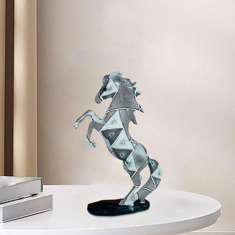 Promo Resin Figurines Sculptures Sill Office Tabletop Decors Horse Statues Galloping