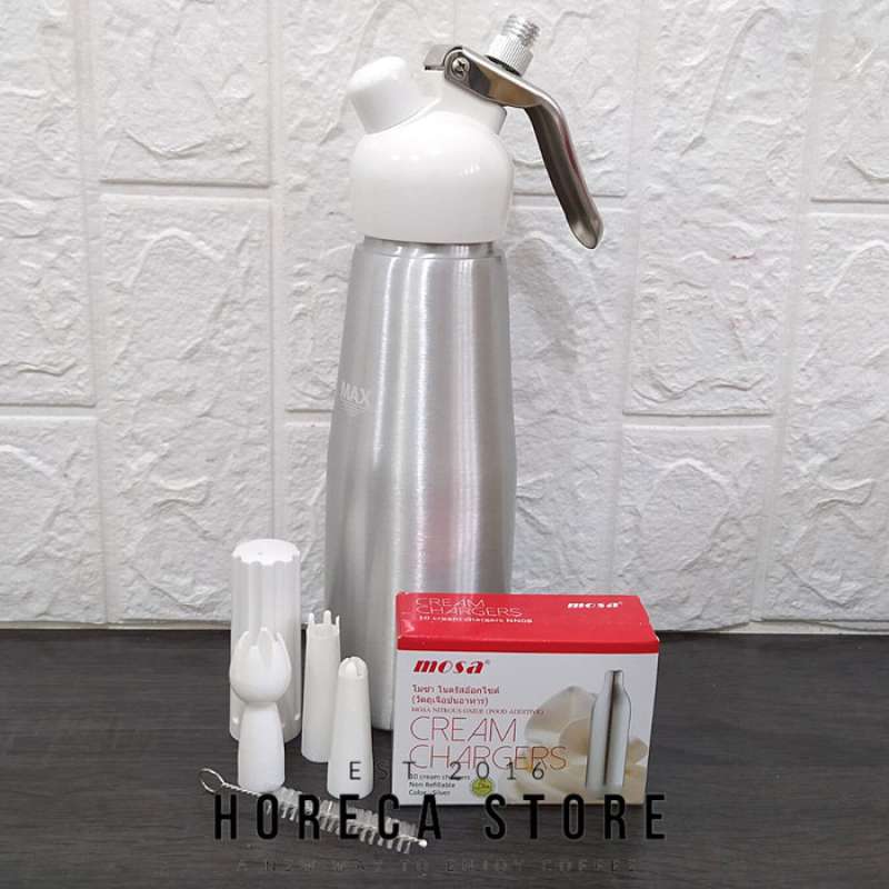 Promo Botol Whip Cream Dispenser 500 ml set dengan isi cream charger