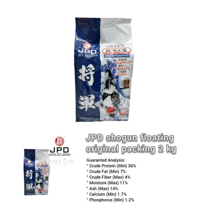 Promo Pelet Pakan Koi Japan Pet Design JPD Shogun Original Packing 2 kg