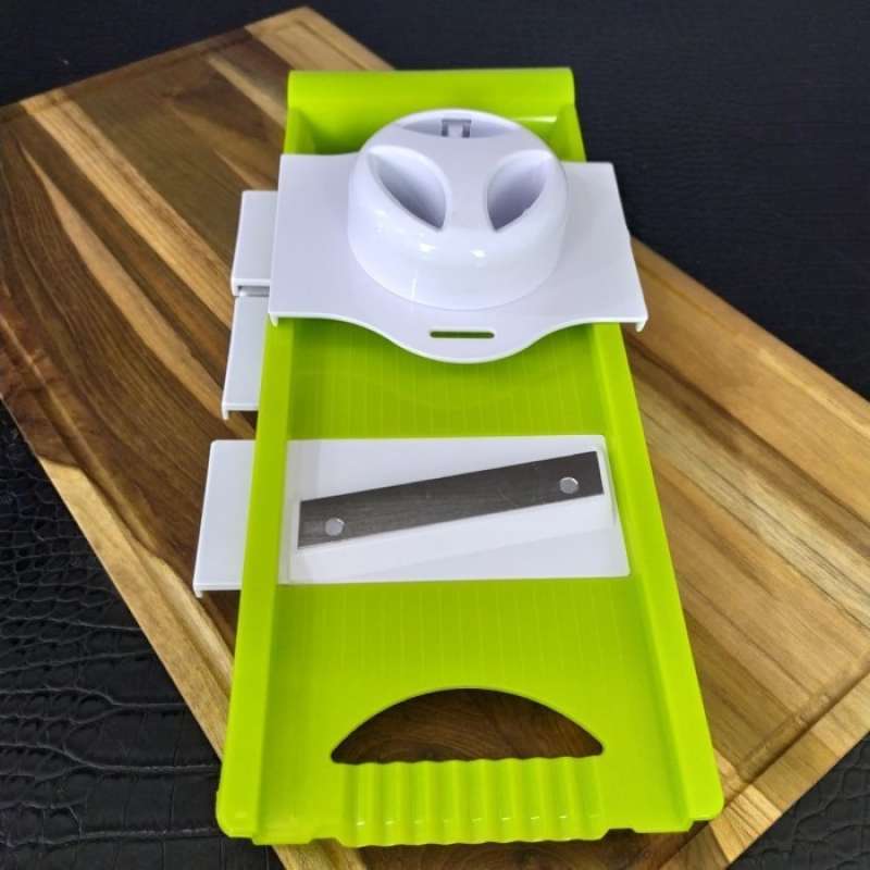 Promo Cyprus SI0064 Mandoline + Pisau Gelombang Slicer 5in1 Hijau Putih Diskon 23 di Seller