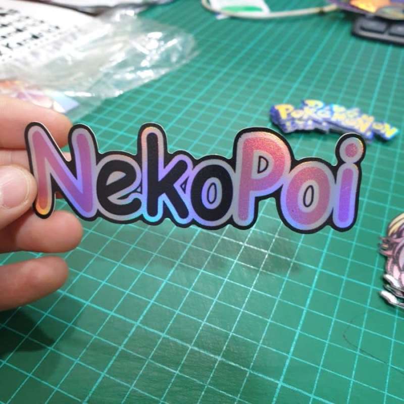 Jual Premium Sticker Hologram Anime Besar - PSH1141 - Nekopoi Logo
