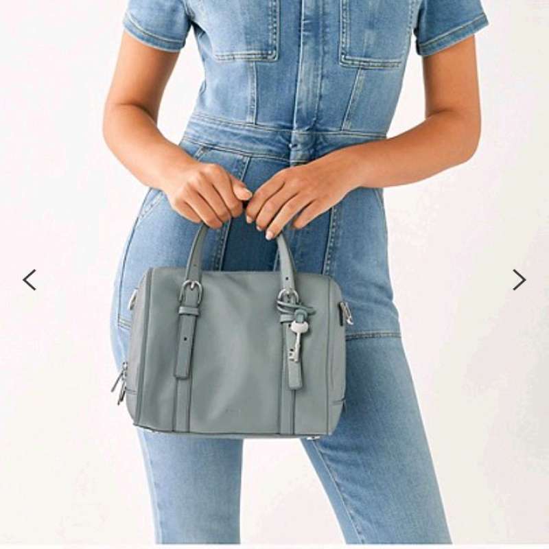 Fossil Carlie Satchel Borsa Donna In Pelle, Mini Tracolla Con Manici, Compatta E Spaziosa, Colore Unico - 2