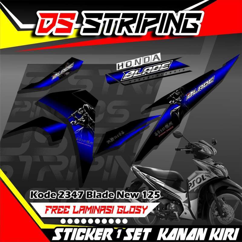 Jual 2347 Sticker Striping Keren Motor HONDA BLADE 125 NEW Variasi