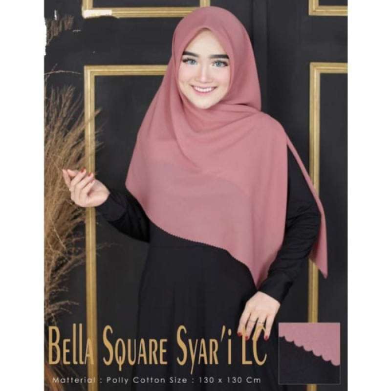 Jual Jilbab Instan Bella Square Syar'I Jilbab Segiempat Kerudung Polos