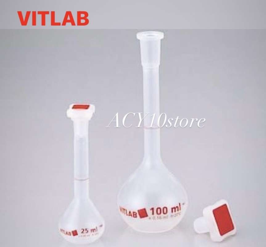 Promo Vitlab Volumetric Flask, Class A, Pp, 100ml Diskon 23 Di Seller