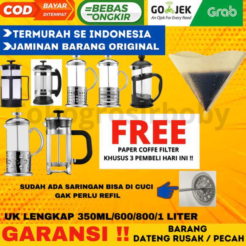 Jual French Press Coffee Plunger Maker 350ml Alat Seduh Pembuat Kopi