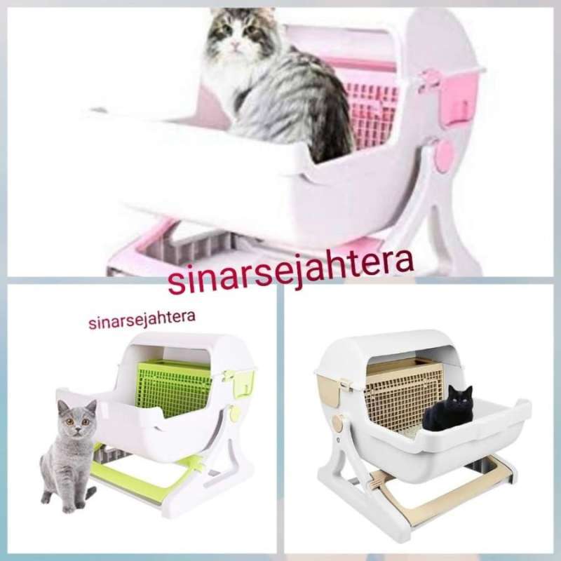 Jual Toilet Kucing Semi Otomatis / Cat Litter Box Tray Semi Automatic