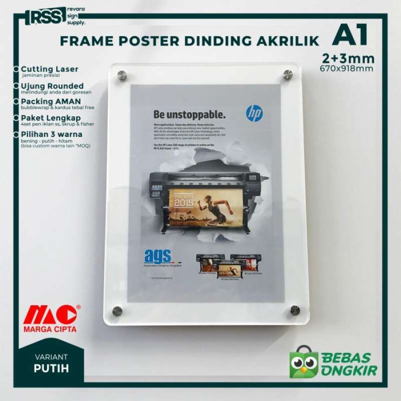Promo Frame Poster Akrilik A1 / Bingkai Akrilik A1 / Acrylic Foto