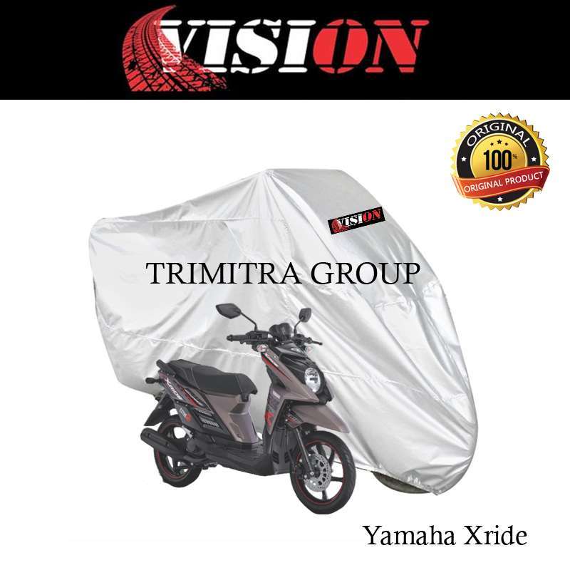Promo Sarung Motor Matic / Cover Penutup Tutup Motor Xride Hitam Vision