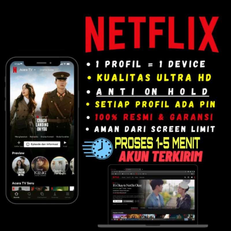 Jual [RESMI] Netflix Premium Paket Streaming [1 Bulan] UHD
