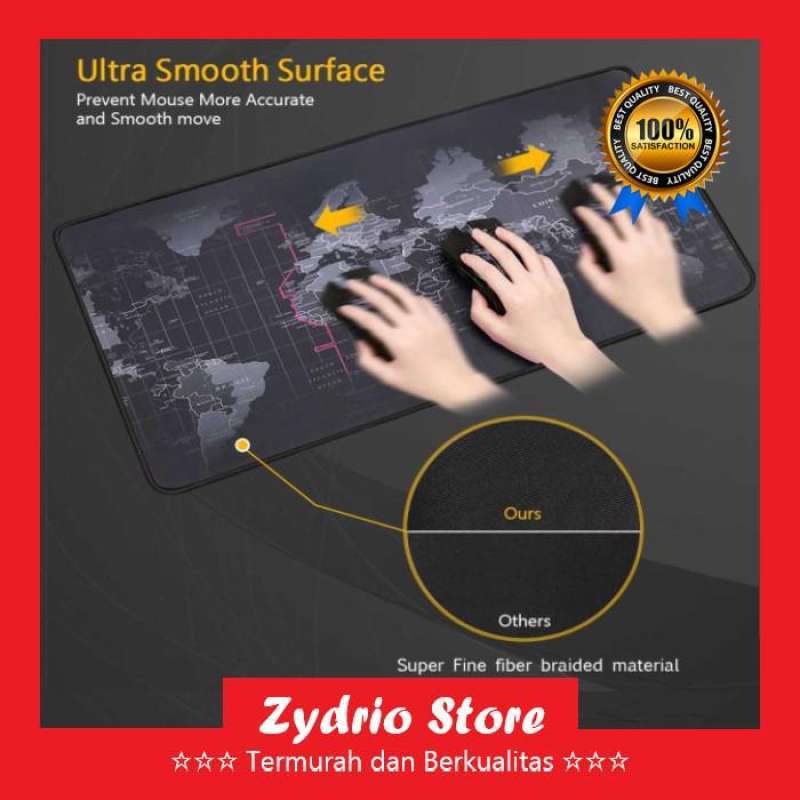 Jual Mouse Pad Gaming Desk Mat Peta Dunia Waterproof Mousepad