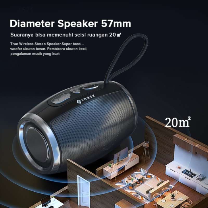 Jual Inbex S4 Bluetooth Speaker Super Bass Hi-fi Stereo Wireless
