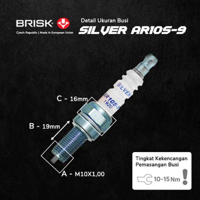 Jual Busi Motor Racing Brisk Silver Ar10s-9 Vario 125 150 Pcx Nmax ...